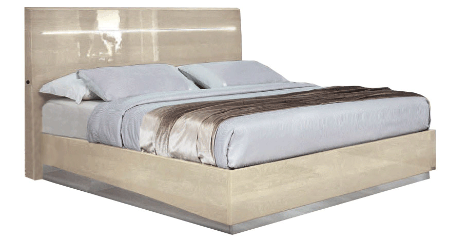 Platinum LEGNO Bed IVORY BETULLIA SABBIA QUEEN SIZE